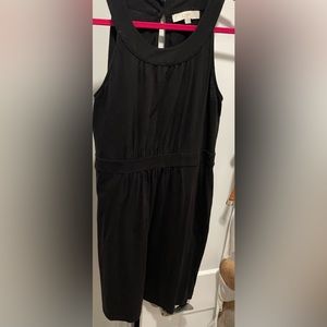 Loft black cotton halter dress